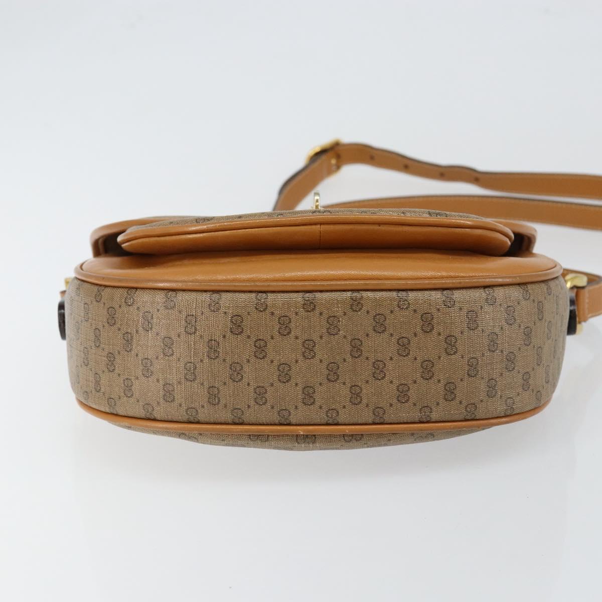 GUCCI Micro GG Supreme Shoulder Bag PVC Beige Gold 001 084 0259 Auth 145987