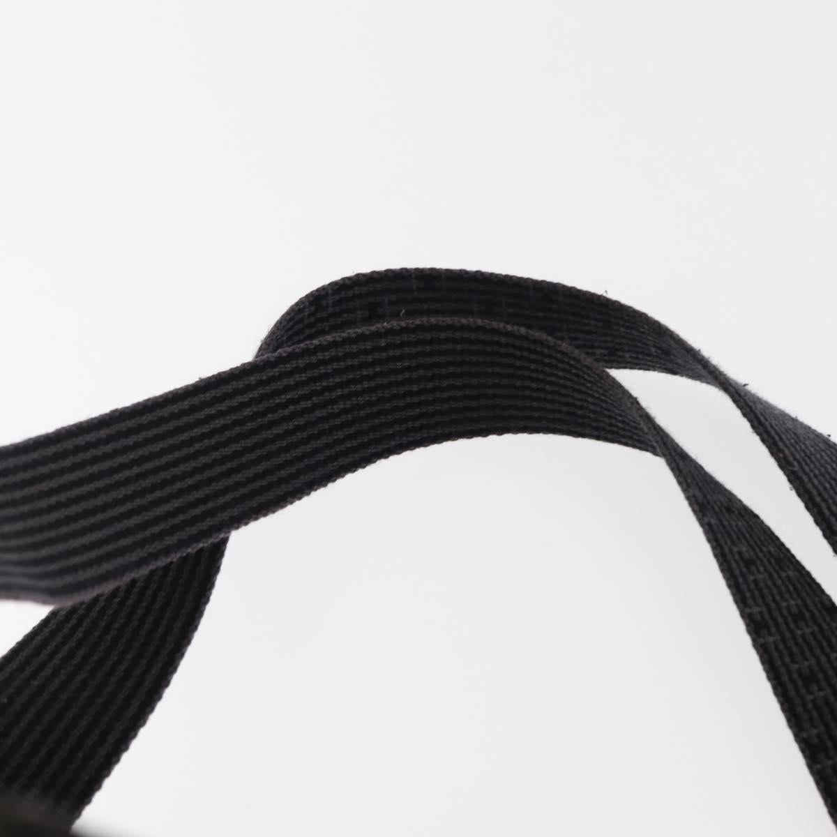 HERMES Her Line Backpack Canvas Gray Silver Auth 145996