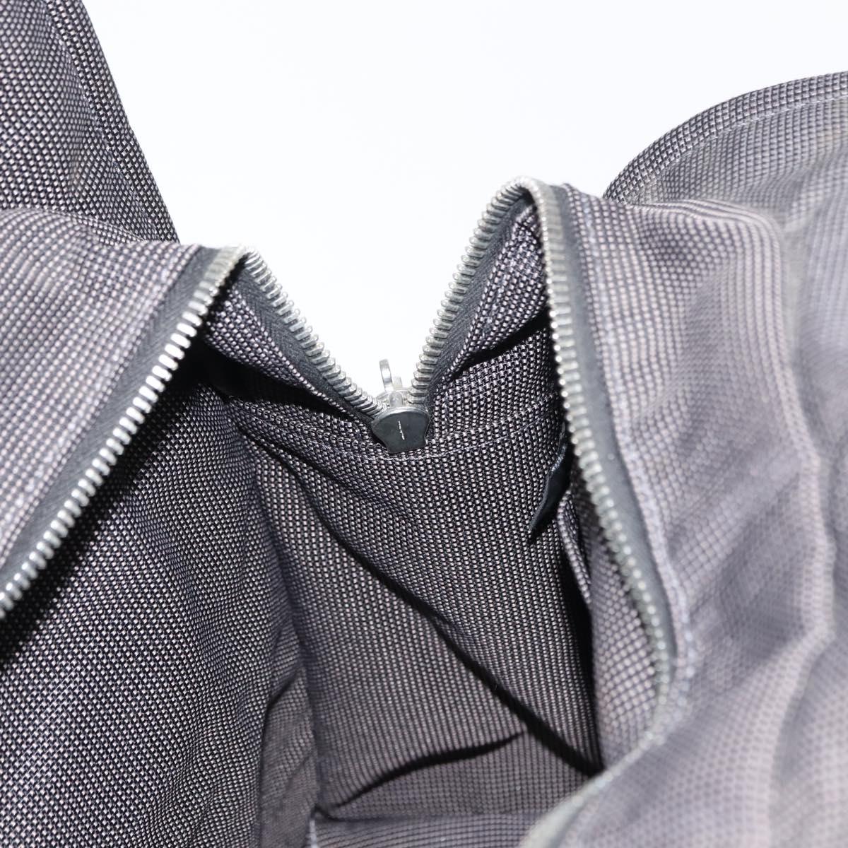 HERMES Her Line Backpack Canvas Gray Silver Auth 145996