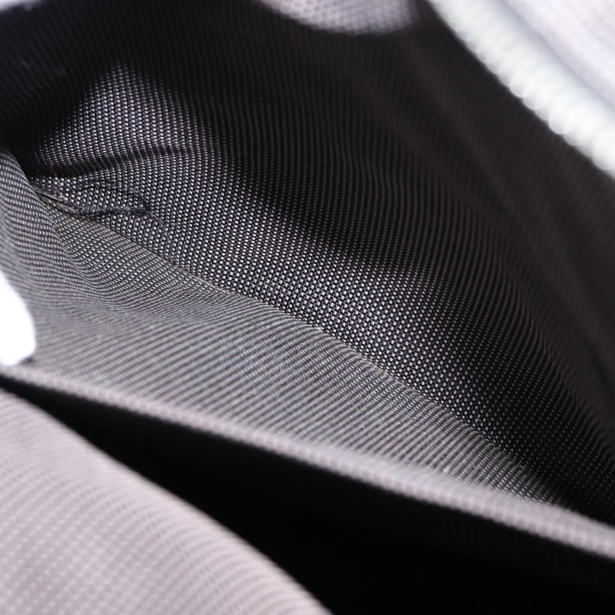 HERMES Her Line Backpack Canvas Gray Silver Auth 145996