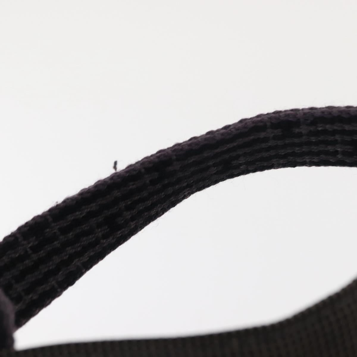 HERMES Her Line Backpack Canvas Gray Silver Auth 145996