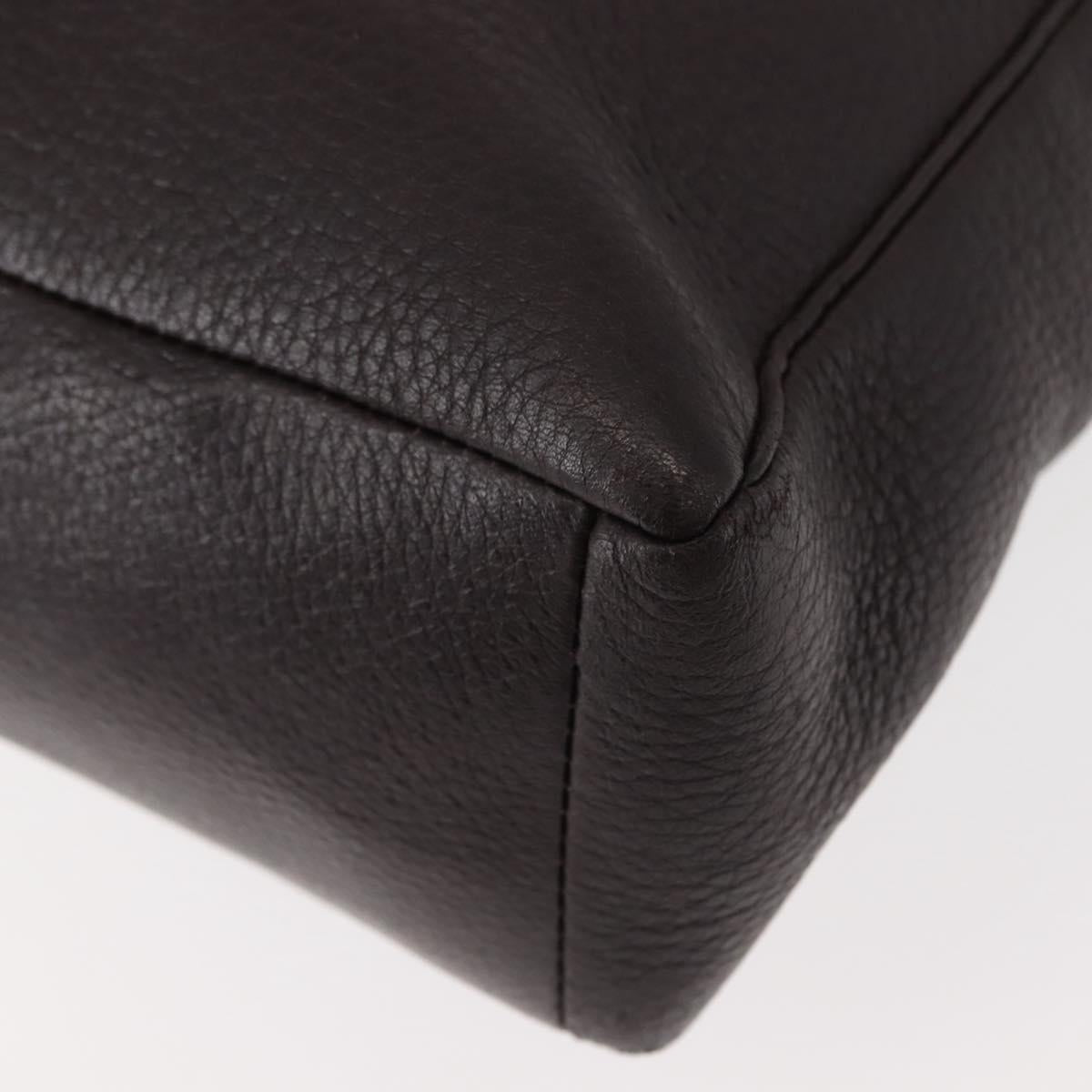 CARTIER Trinity Tote Bag Leather Brown Gold Auth 145998