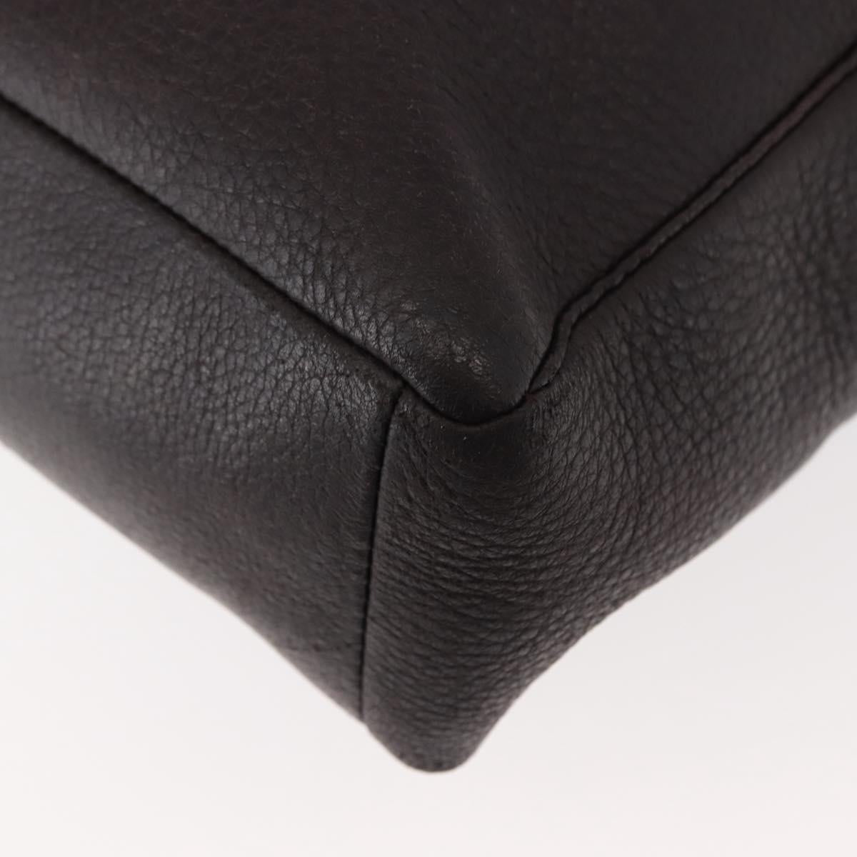 CARTIER Trinity Tote Bag Leather Brown Gold Auth 145998