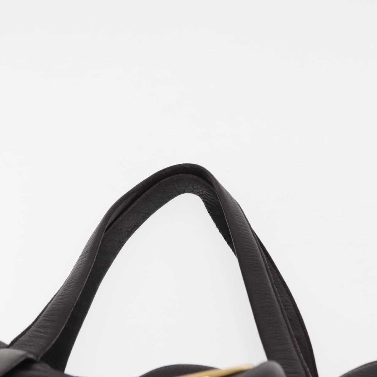 CARTIER Trinity Tote Bag Leather Brown Gold Auth 145998