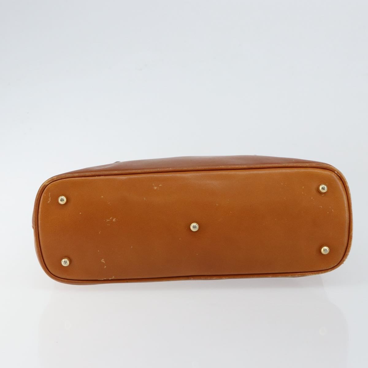 GUCCI Bamboo Hand Bag Leather Brown Gold 000 1274 0290 Auth 146002