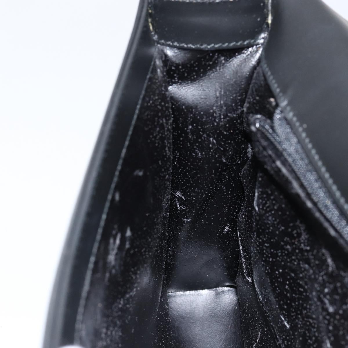 GUCCI Shoulder Bag Leather Black Silver 001 3064 Auth 146004