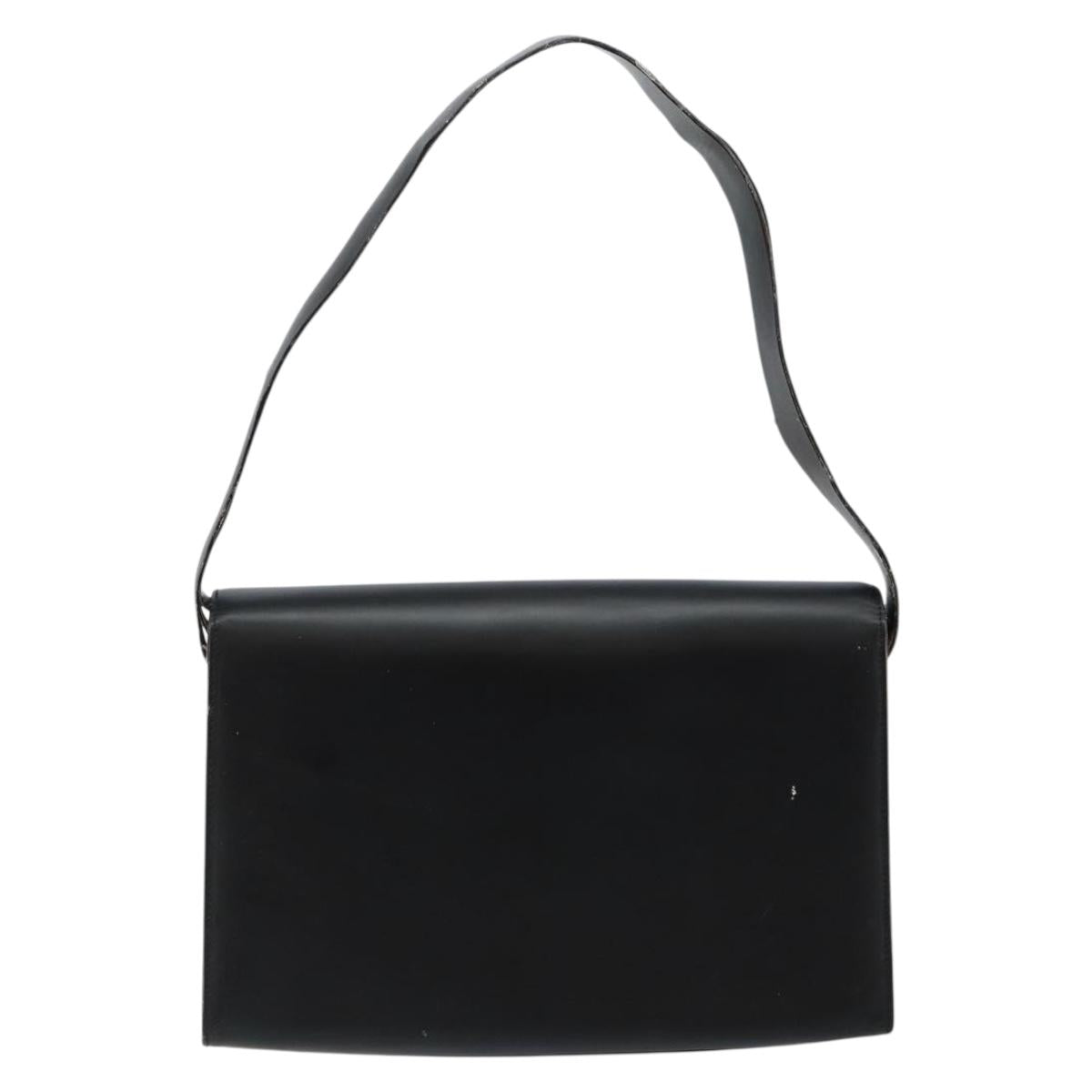 GUCCI Shoulder Bag Leather Black Silver 001 3064 Auth 146004