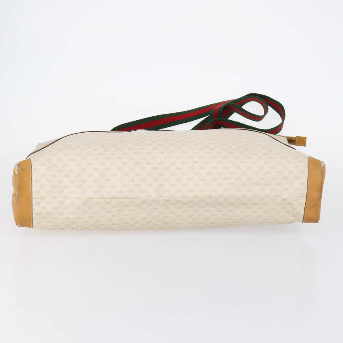 GUCCI Micro GG Supreme Web Sherry Line Bag PVC Ivory 002 39 0215 Auth 146006