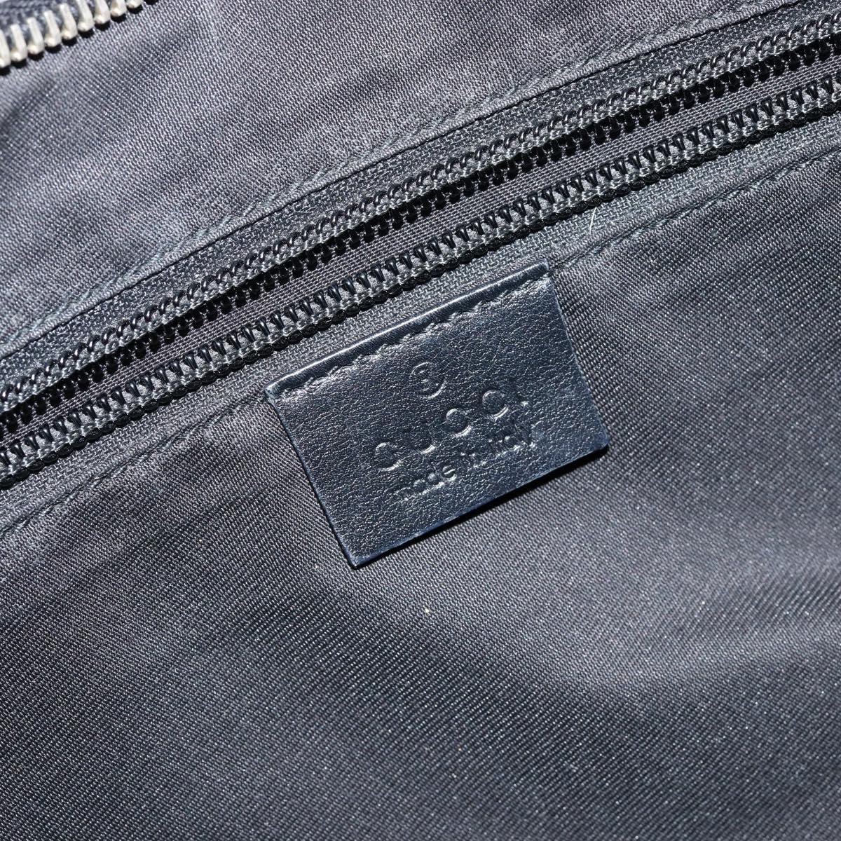 GUCCI GG Crystal Shoulder Bag Coated Canvas Navy Gold 181092 Auth 146008