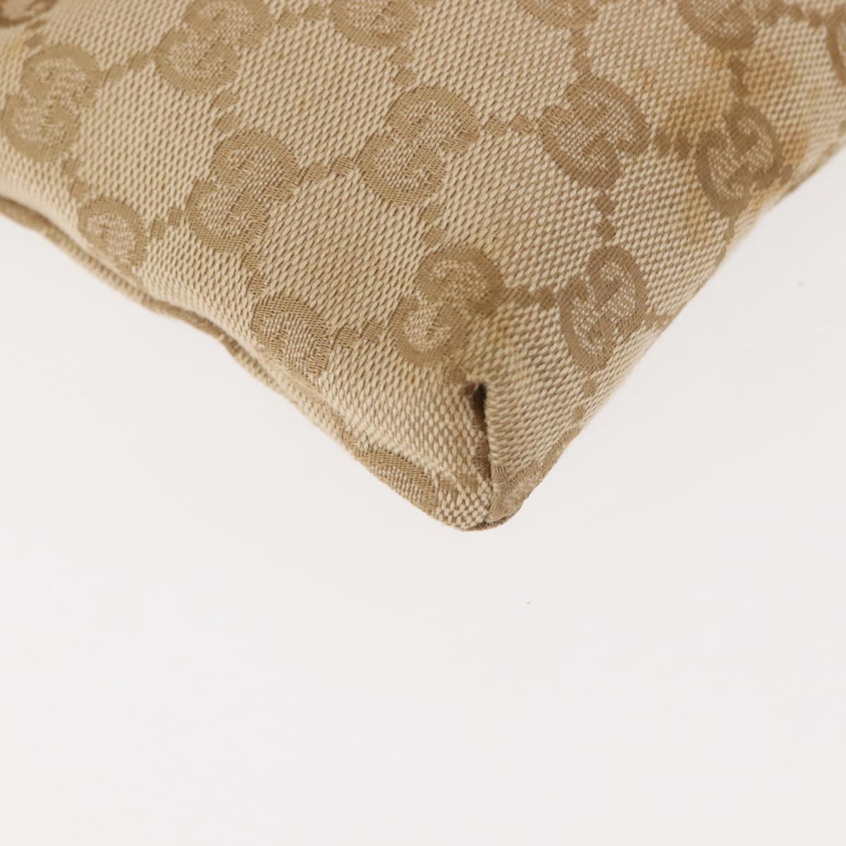 GUCCI GG Canvas Sherry Line Waist Bag Beige Pink Silver 28566 Auth 146009