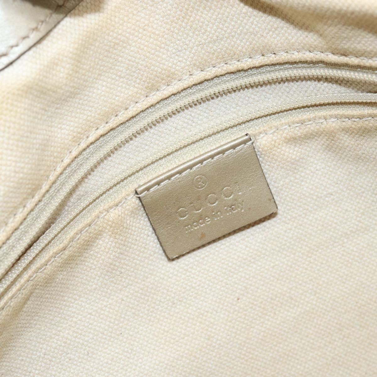 GUCCI GG Canvas Hand Bag Beige Gold 247902 Auth 146010