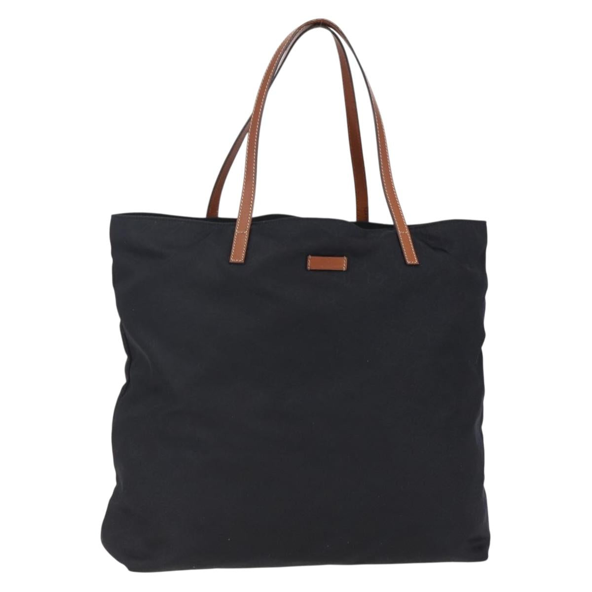 GUCCI GG Canvas Tote Bag Nylon Black 295252 Auth 146013