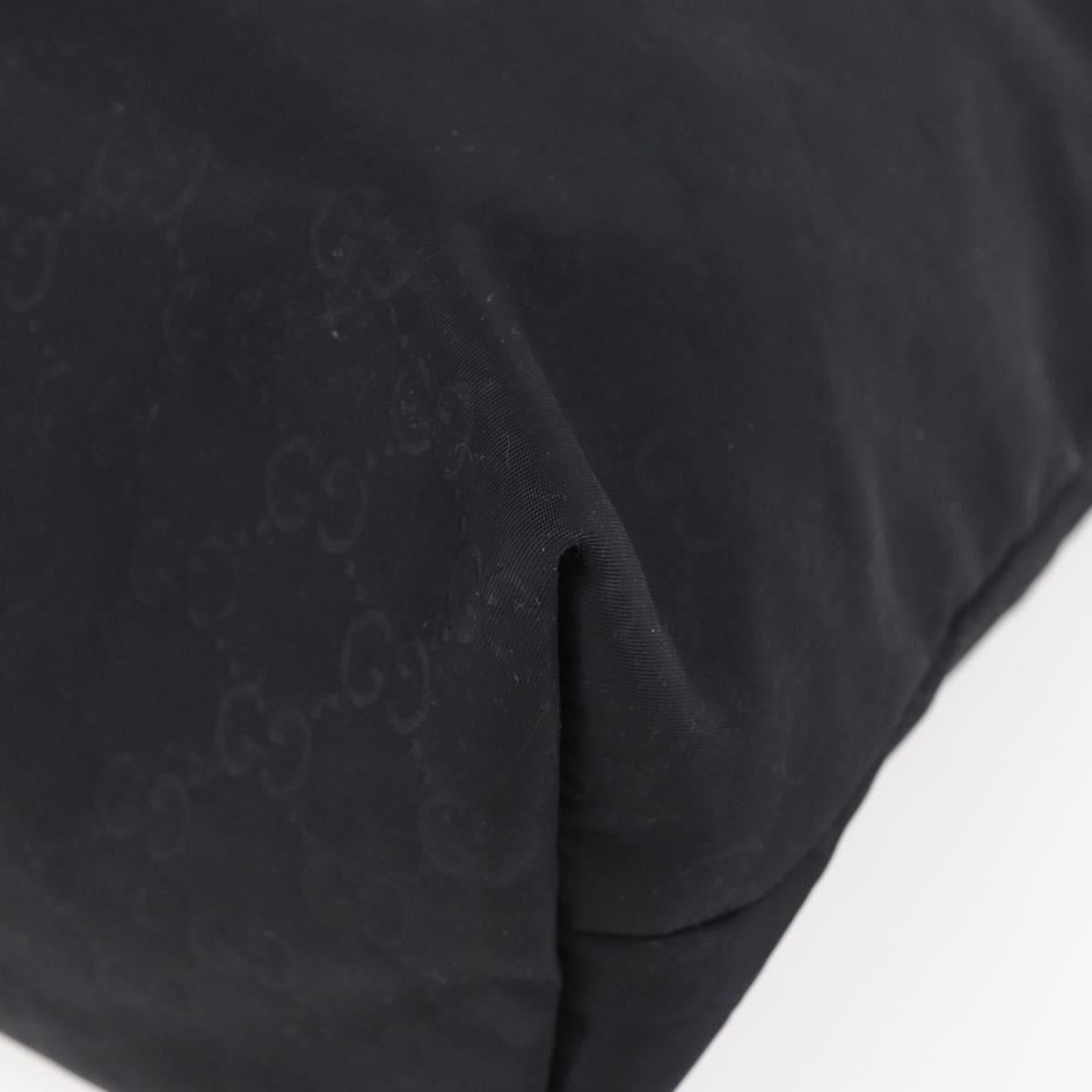 GUCCI GG Canvas Tote Bag Nylon Black 295252 Auth 146013