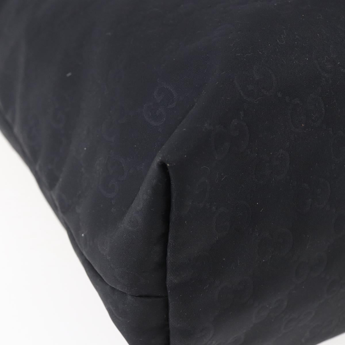 GUCCI GG Canvas Tote Bag Nylon Black 295252 Auth 146013