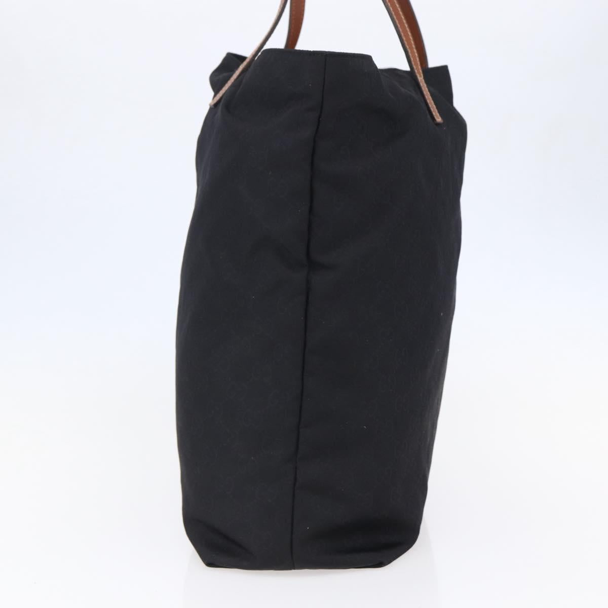 GUCCI GG Canvas Tote Bag Nylon Black 295252 Auth 146013