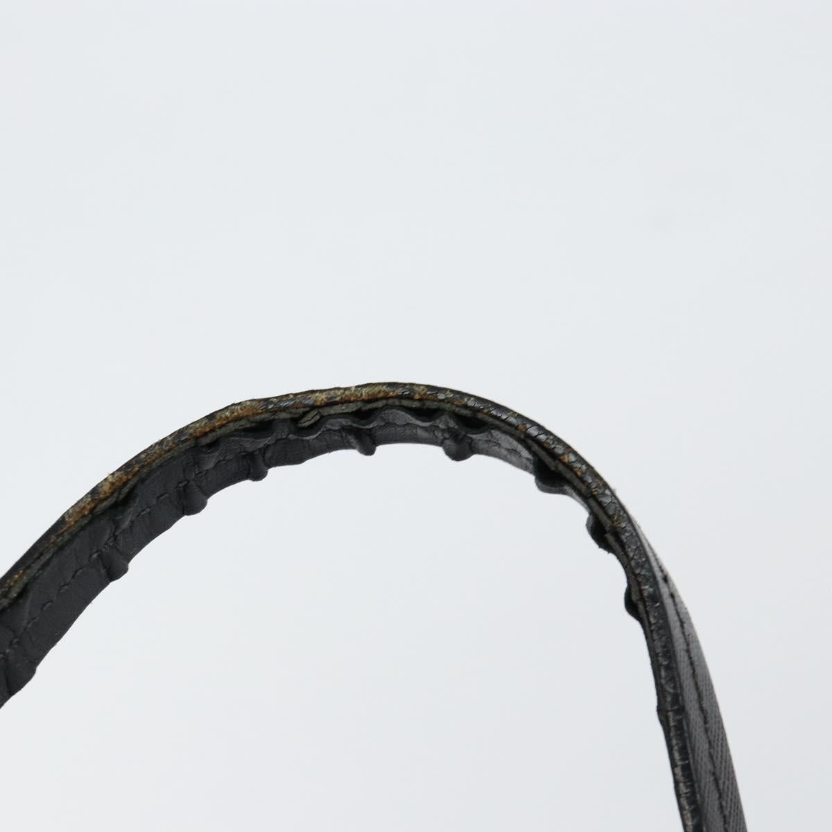 PRADA Tote Bag Nylon Black Gold Auth 146016