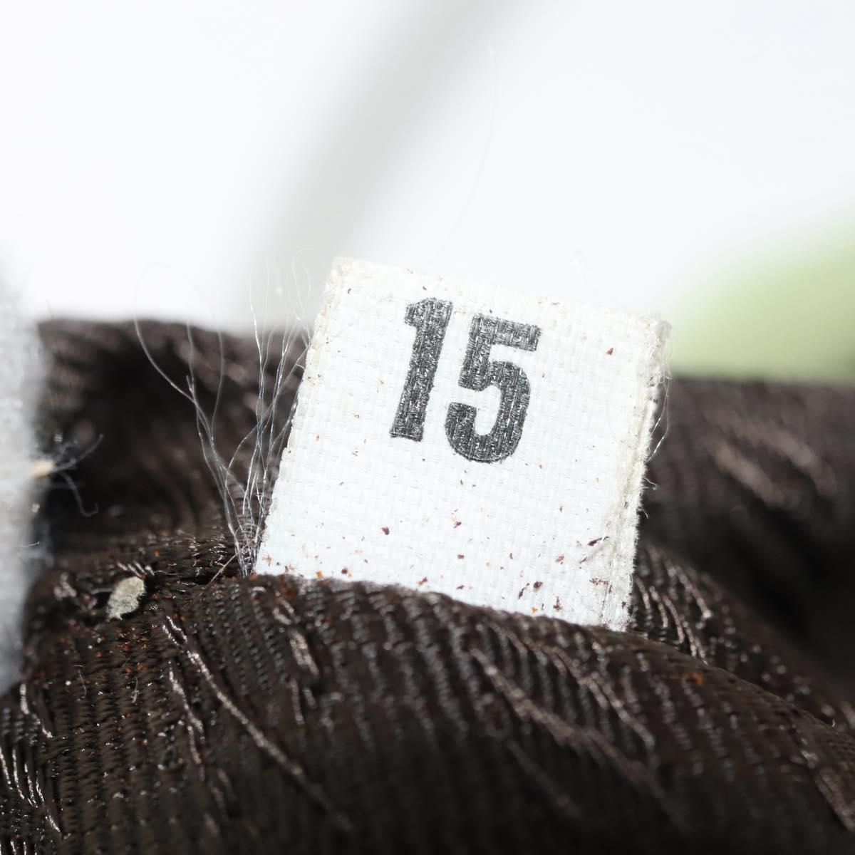 PRADA Tote Bag Nylon Green Silver Auth 146020