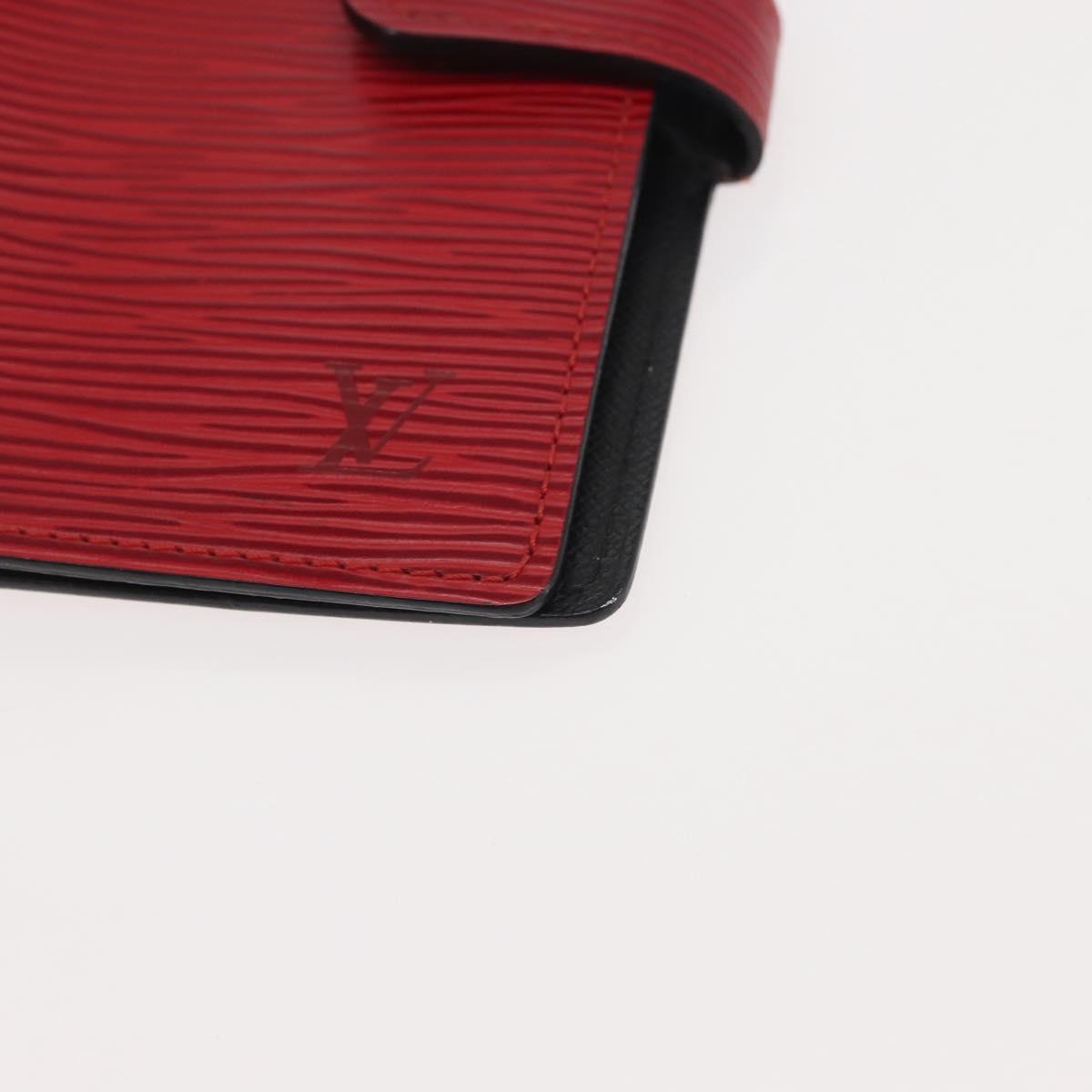 LOUIS VUITTON Epi Agenda PM Day Planner Cover Red R20057 LV Auth 146024