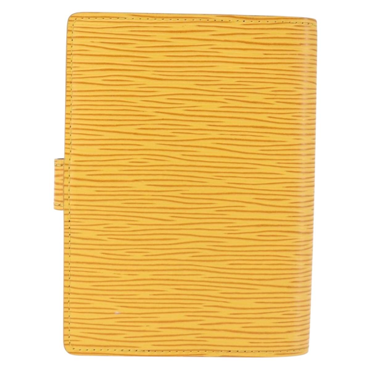 LOUIS VUITTON Epi Agenda PM Day Planner Cover Yellow R20059 LV Auth 146025