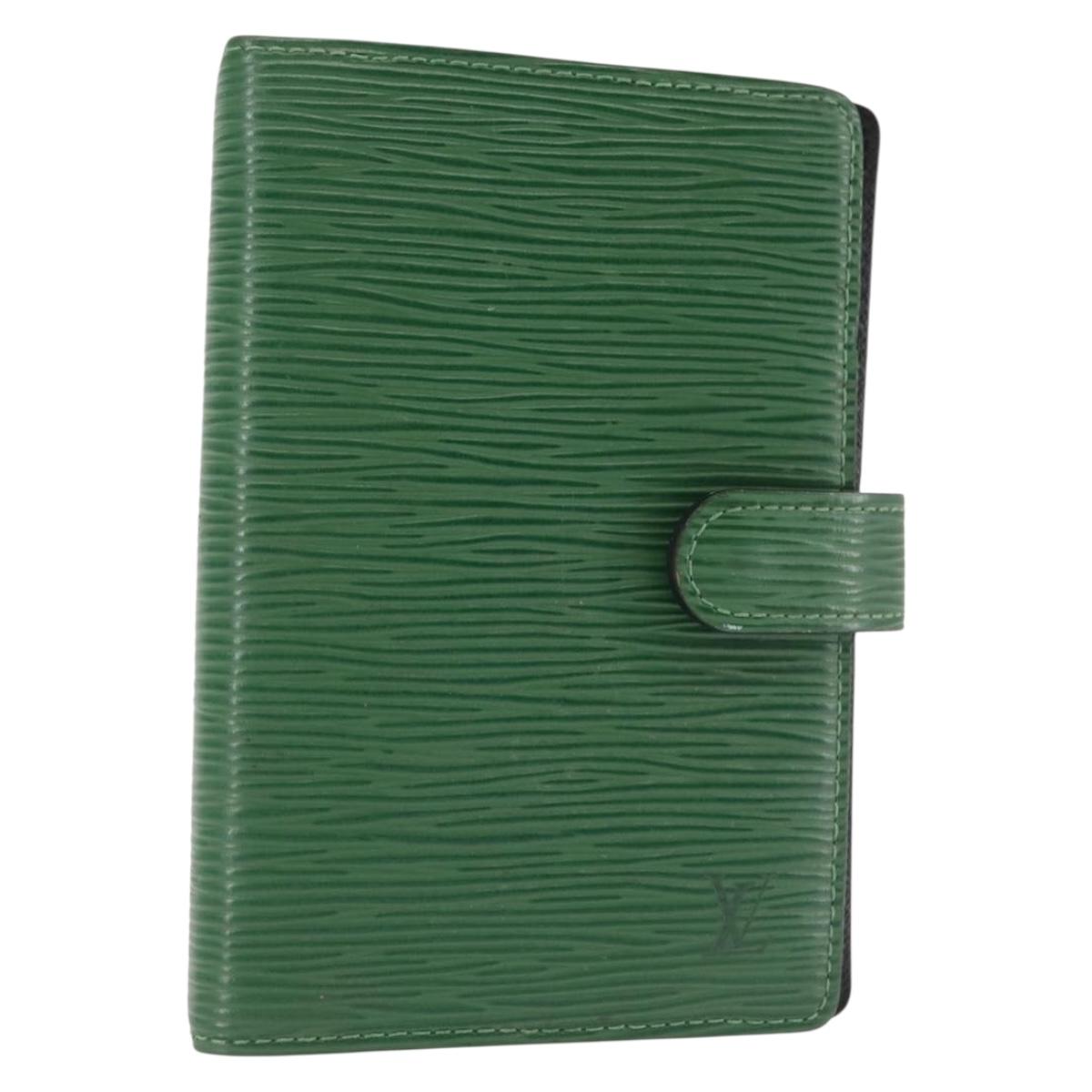 LOUIS VUITTON Epi Agenda PM Day Planner Cover Green R20054 LV Auth 146026