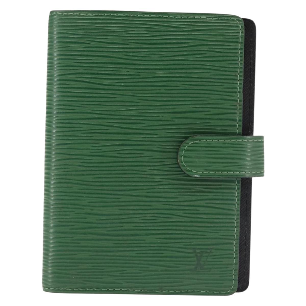 LOUIS VUITTON Epi Agenda PM Day Planner Cover Green R20054 LV Auth 146026