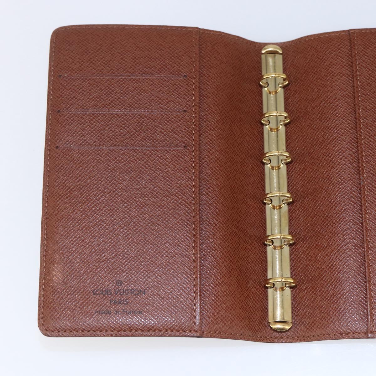 LOUIS VUITTON Monogram Agenda PM Day Planner Cover R20005 LV Auth 146028