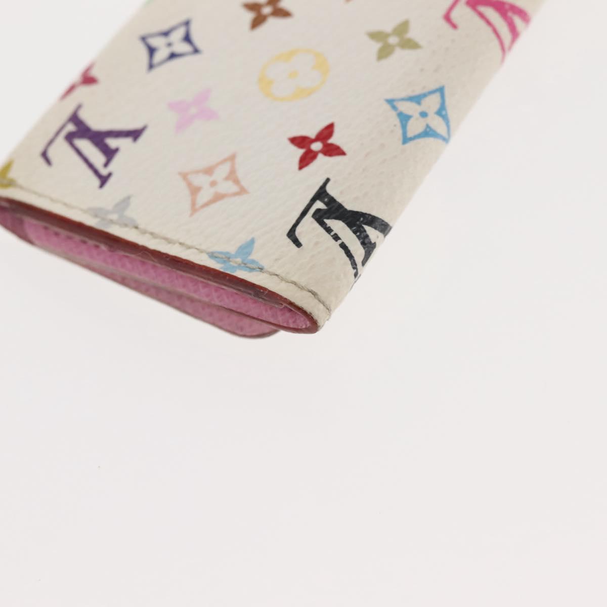 LOUIS VUITTON Monogram Multicolor Multicles 4 Key Case White M93731 Auth 146034