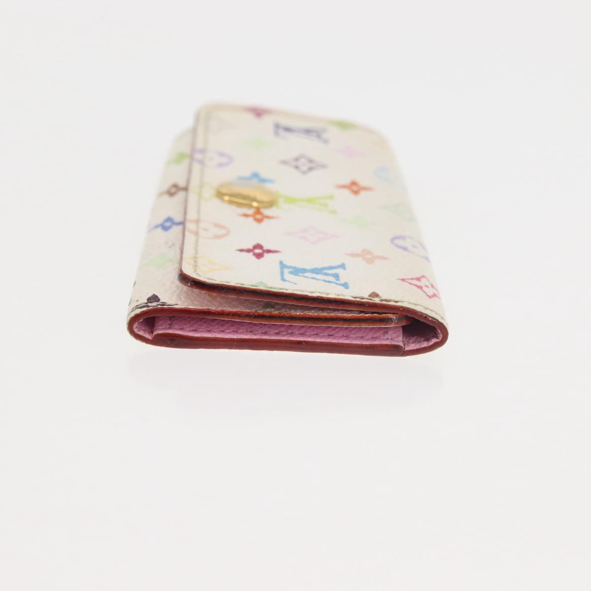 LOUIS VUITTON Monogram Multicolor Multicles 4 Key Case White M93731 Auth 146034