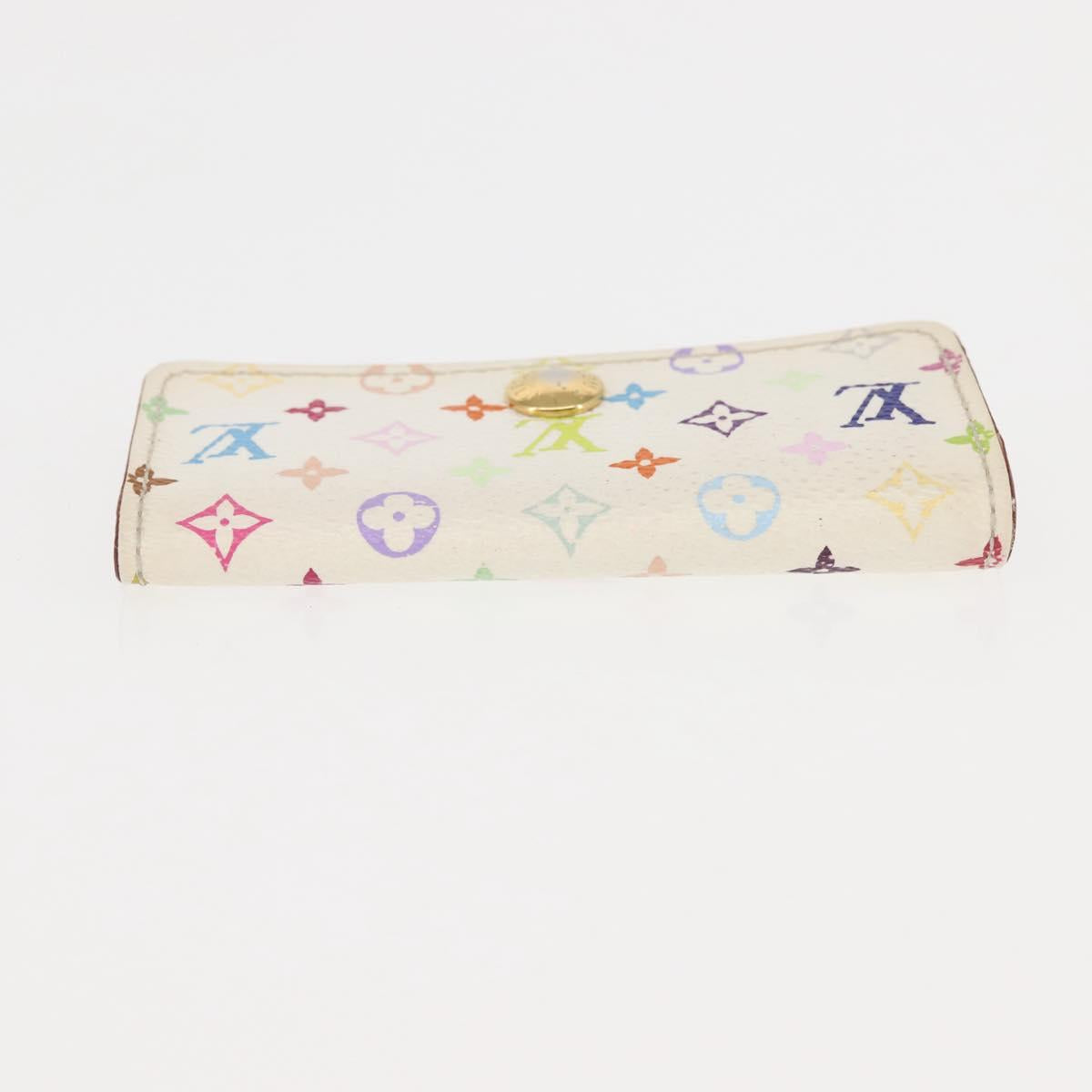 LOUIS VUITTON Monogram Multicolor Multicles 4 Key Case White M93731 Auth 146034