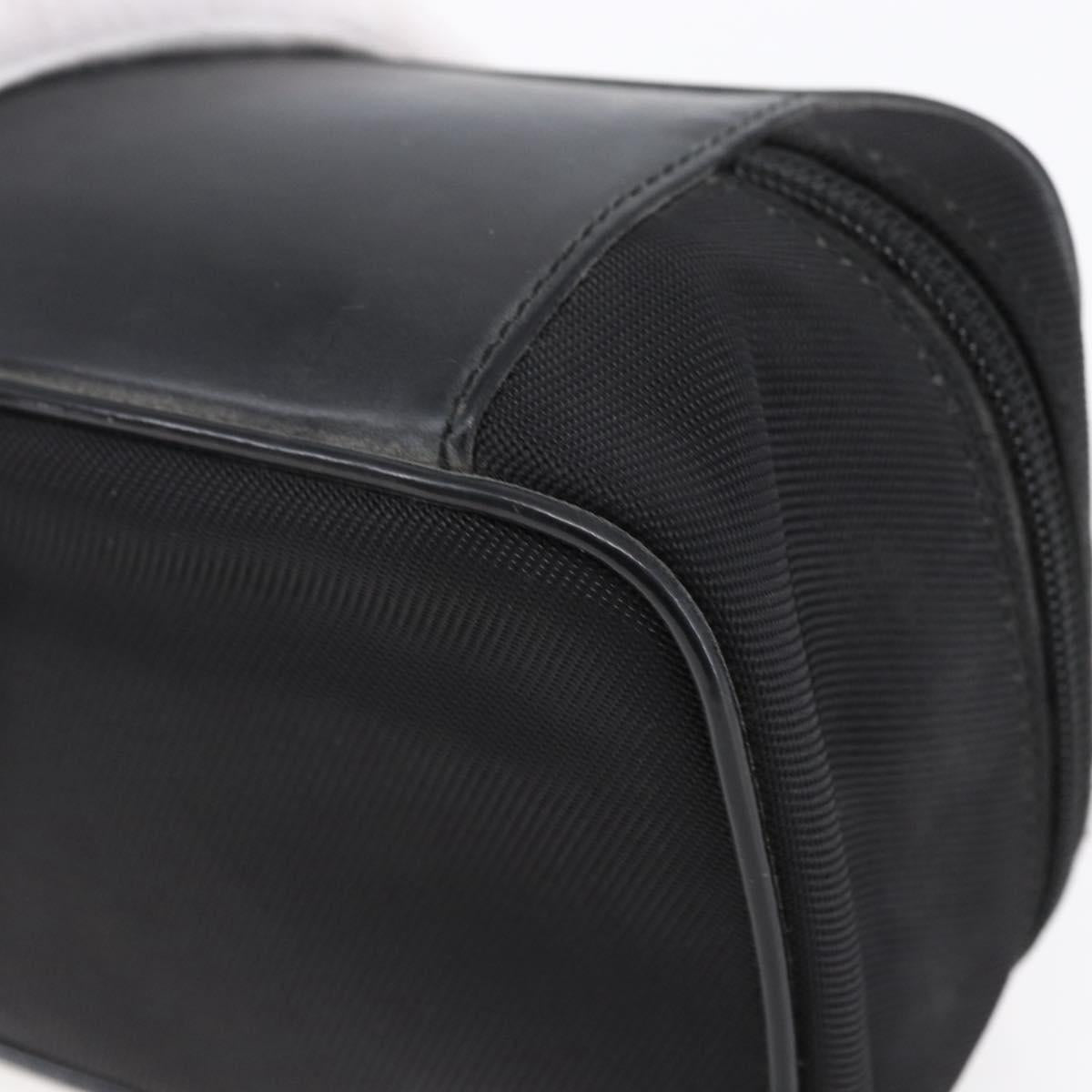 GUCCI Bamboo Vanity Hand Bag Nylon Black Silver 032 1956 0151 Auth 146043