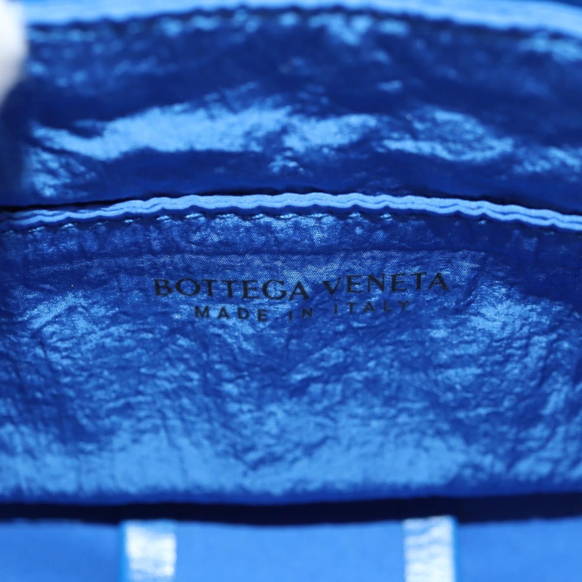 BOTTEGA VENETA MAXI INTRECCIATO Cassette Shoulder Bag Leather Blue Auth 146045V