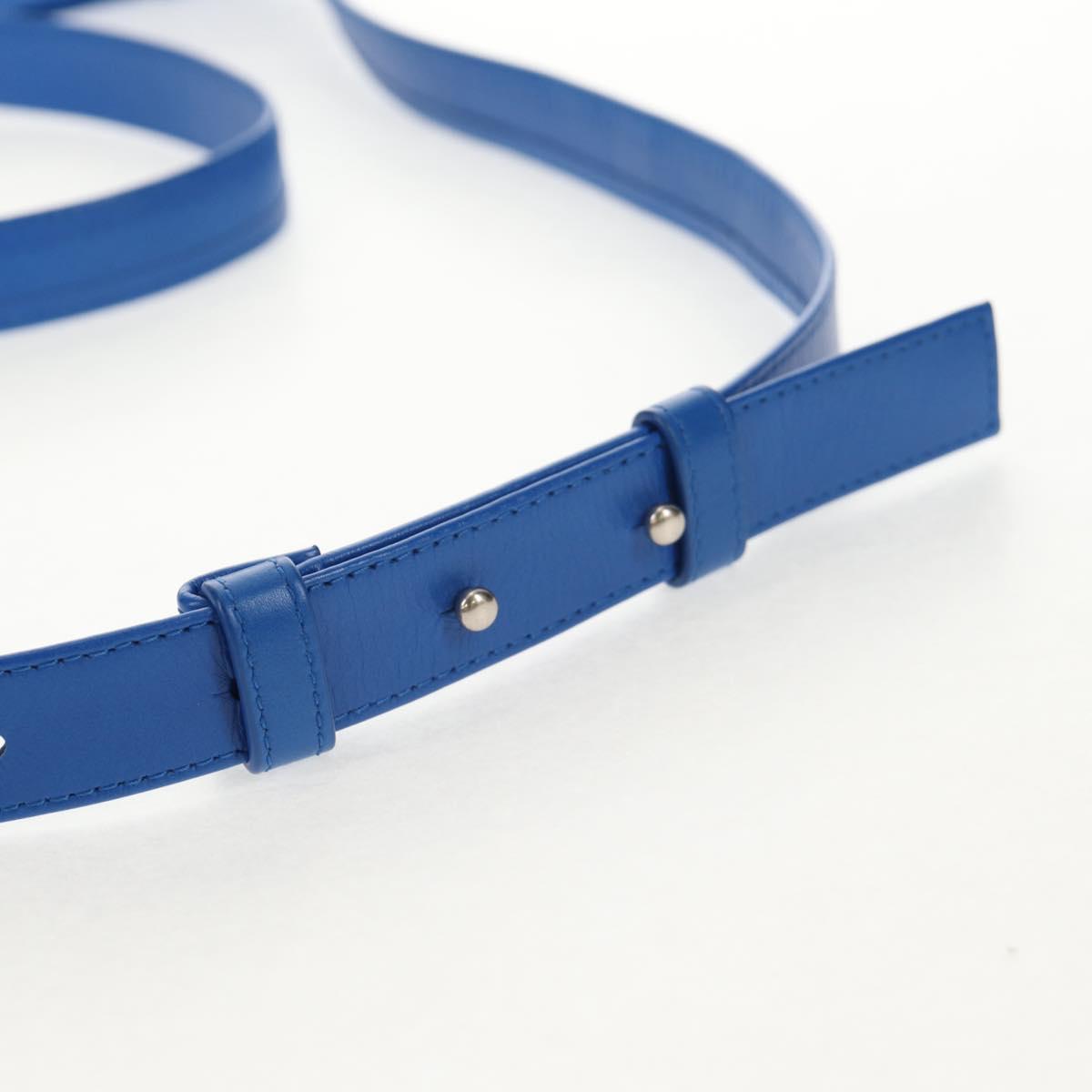 BOTTEGA VENETA MAXI INTRECCIATO Cassette Shoulder Bag Leather Blue Auth 146045V