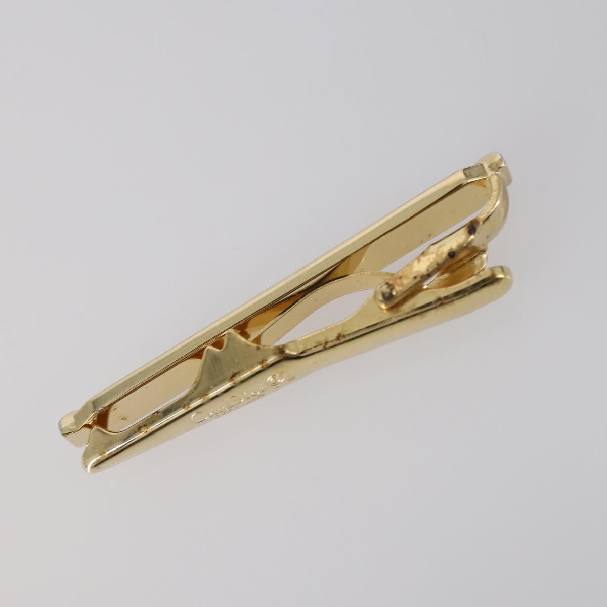 Christian Dior Nek Tie Pin Cuffs metal 2Set Gold Tone Auth 146047