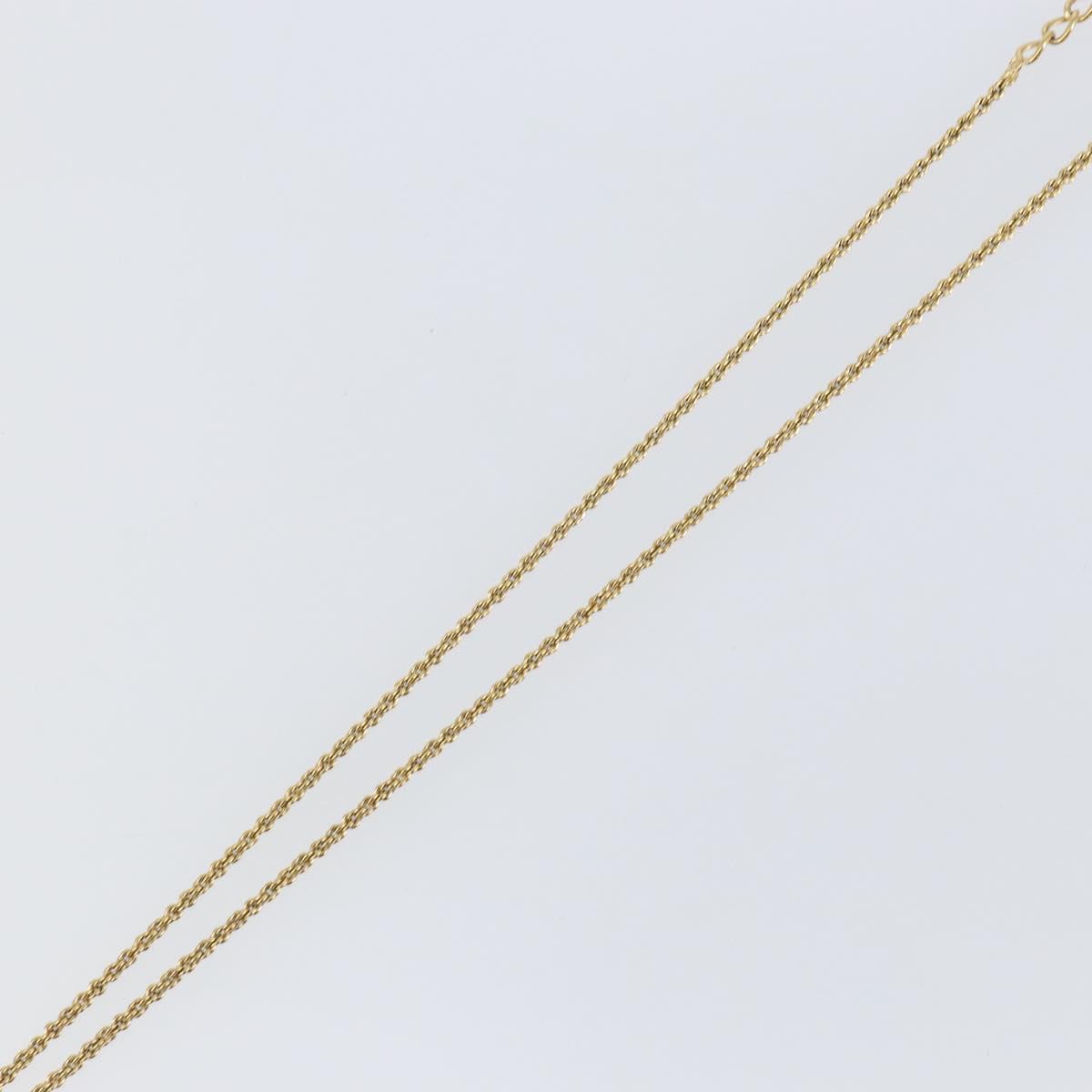 Christian Dior Circle Necklace metal Gold Tone Auth 146059