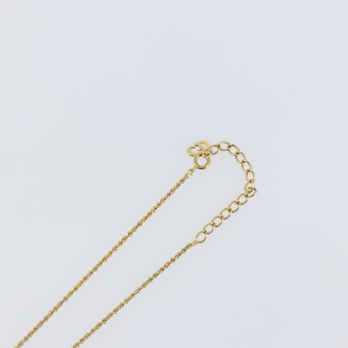 Christian Dior Circle Necklace metal Gold Tone Auth 146059