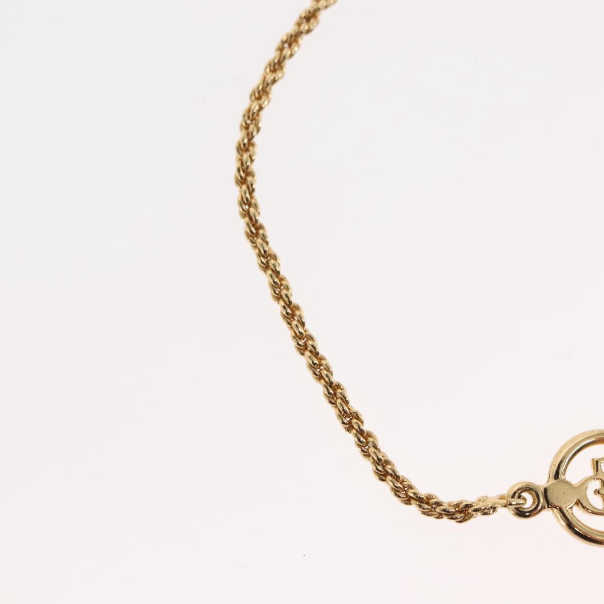 Christian Dior Circle Logo Bracelet metal Gold Tone Auth 146060