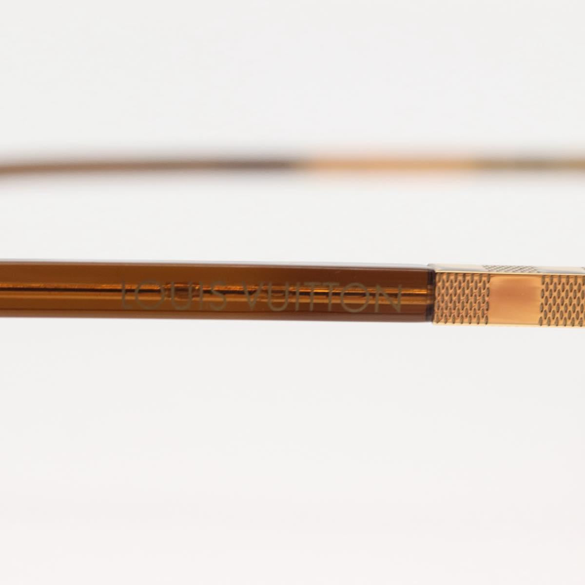 LOUIS VUITTON Damier Sunglasses Attitude metal Gold Tone Z0259U LV Auth 146064