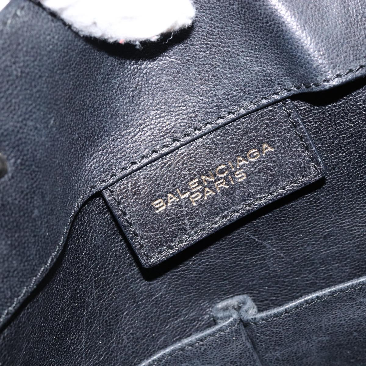 BALENCIAGA The Paper A5 Tote Bag Leather Black Gold 255412 Auth 146068