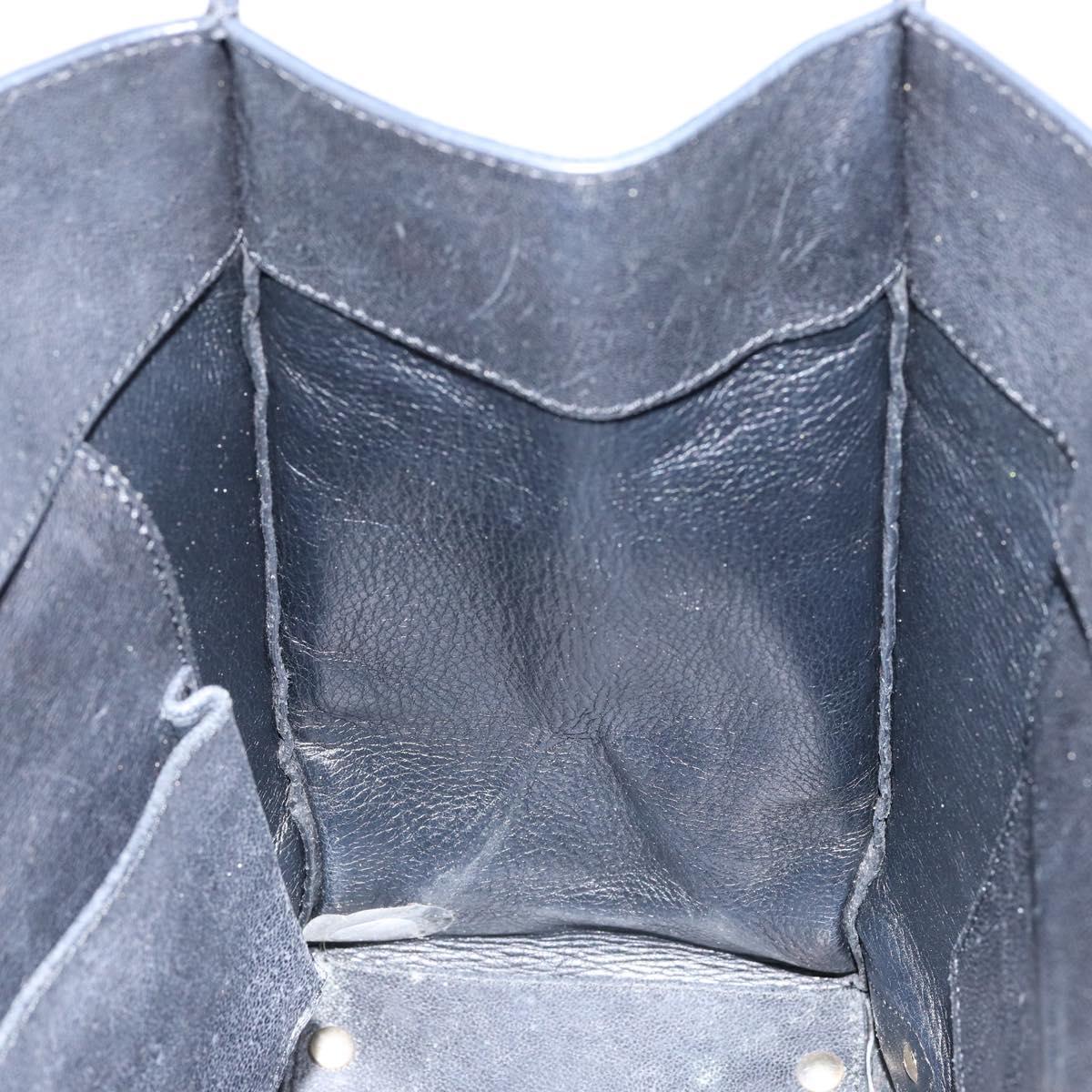 BALENCIAGA The Paper A5 Tote Bag Leather Black Gold 255412 Auth 146068