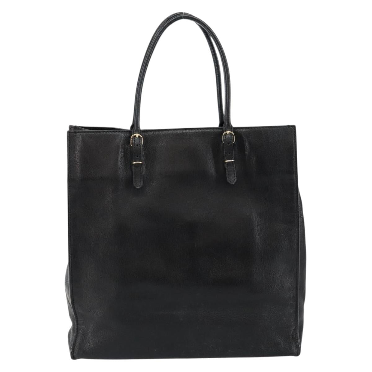 BALENCIAGA The Paper A5 Tote Bag Leather Black Gold 255412 Auth 146068