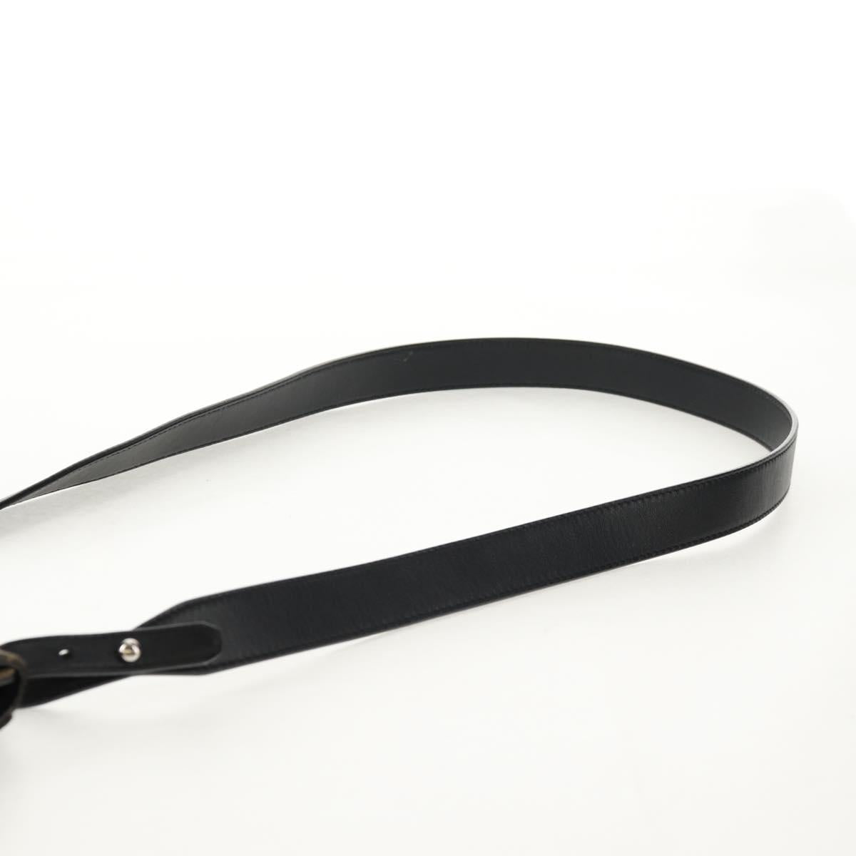 FENDI Zucca Canvas Baguette Shoulder Bag Black Brown Silver Auth 146069M