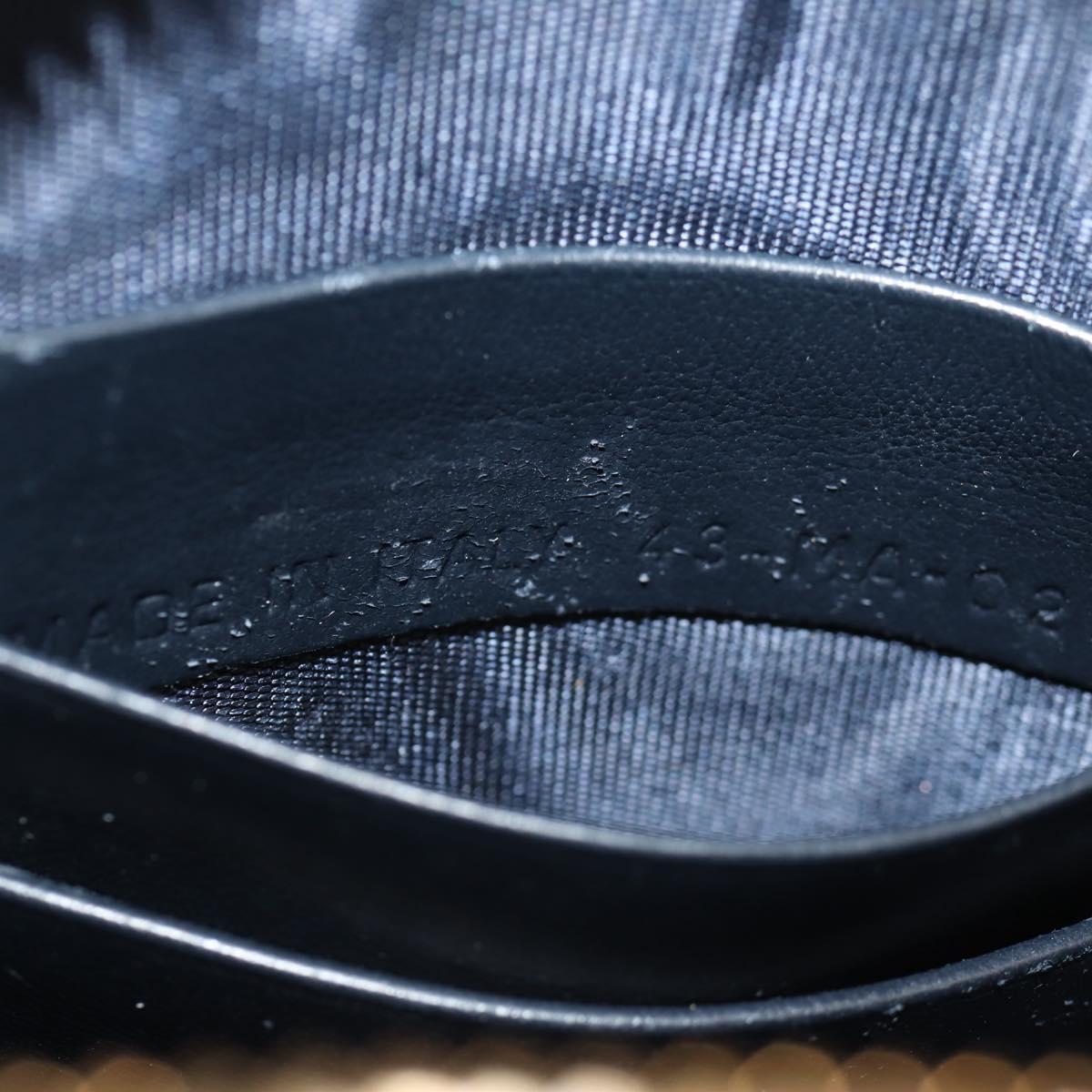 Christian Dior Trotter Canvas Montaigne Chain Bag Navy Gold Auth 146071AM