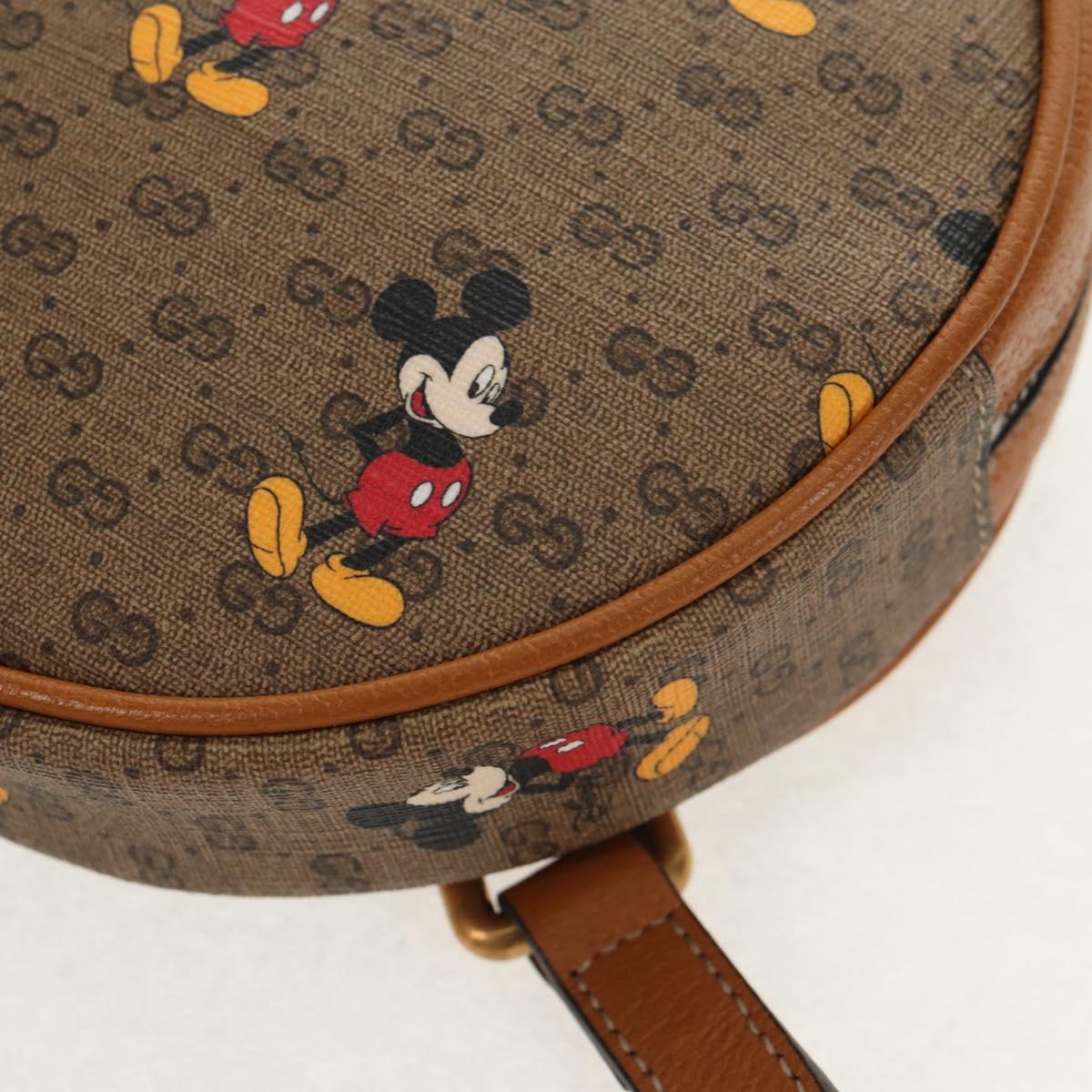 GUCCI Micro GG Supreme Disney Mini Backpack PVC Beige 603730 Auth 146074M