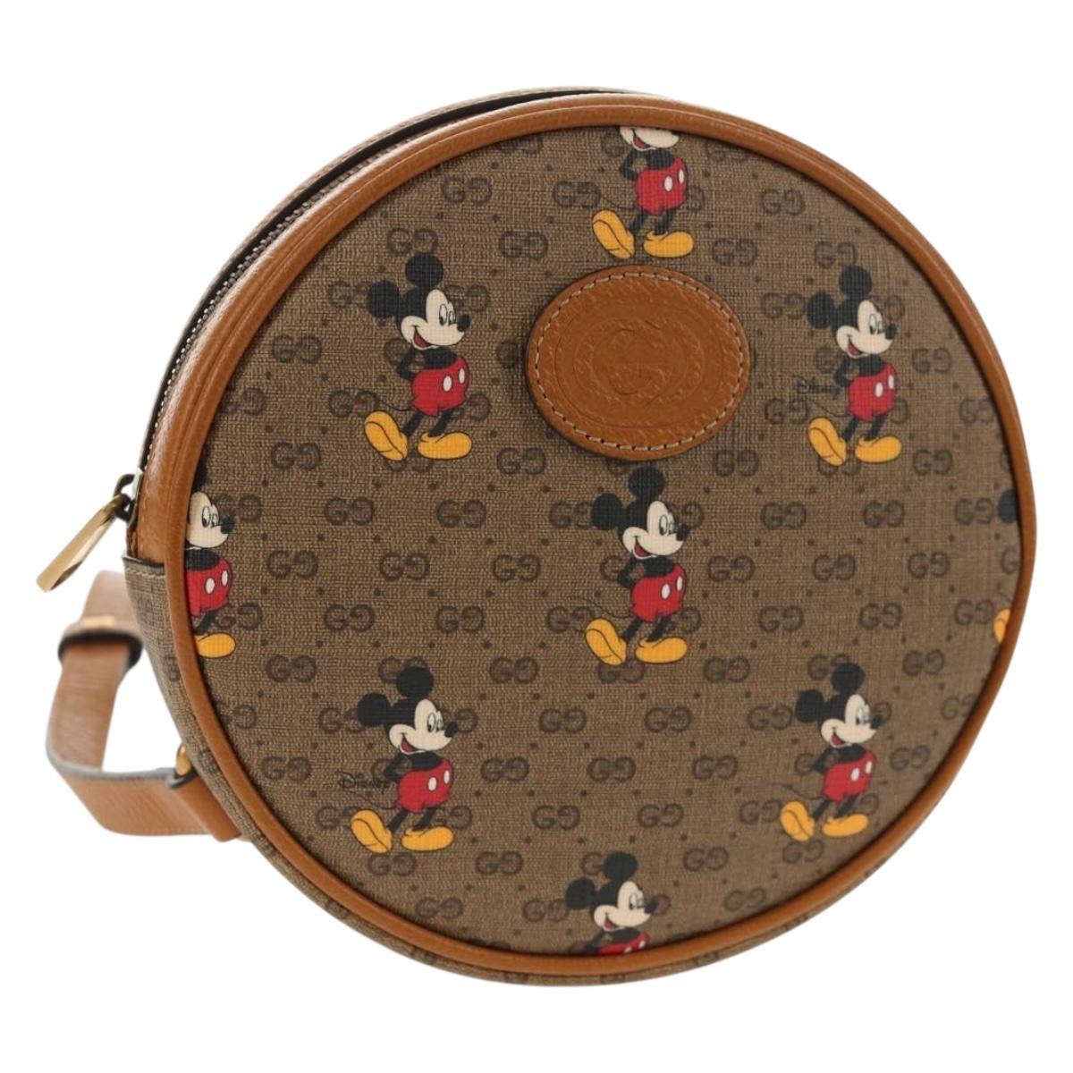 GUCCI Micro GG Supreme Disney Mini Backpack PVC Beige 603730 Auth 146074M