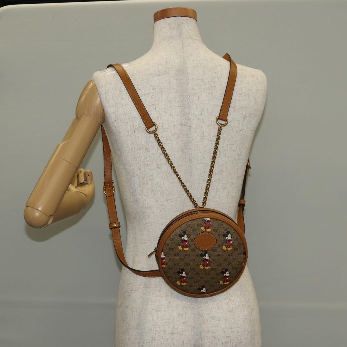 GUCCI Micro GG Supreme Disney Mini Backpack PVC Beige 603730 Auth 146074M