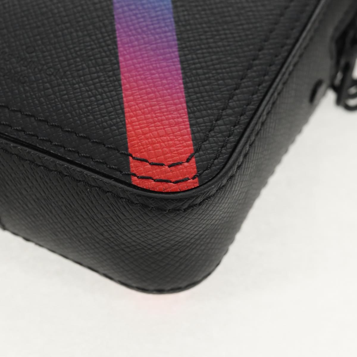 LOUIS VUITTON Taiga Rainbow Danube Messenger Bag Black M30332 LV Auth 146086M