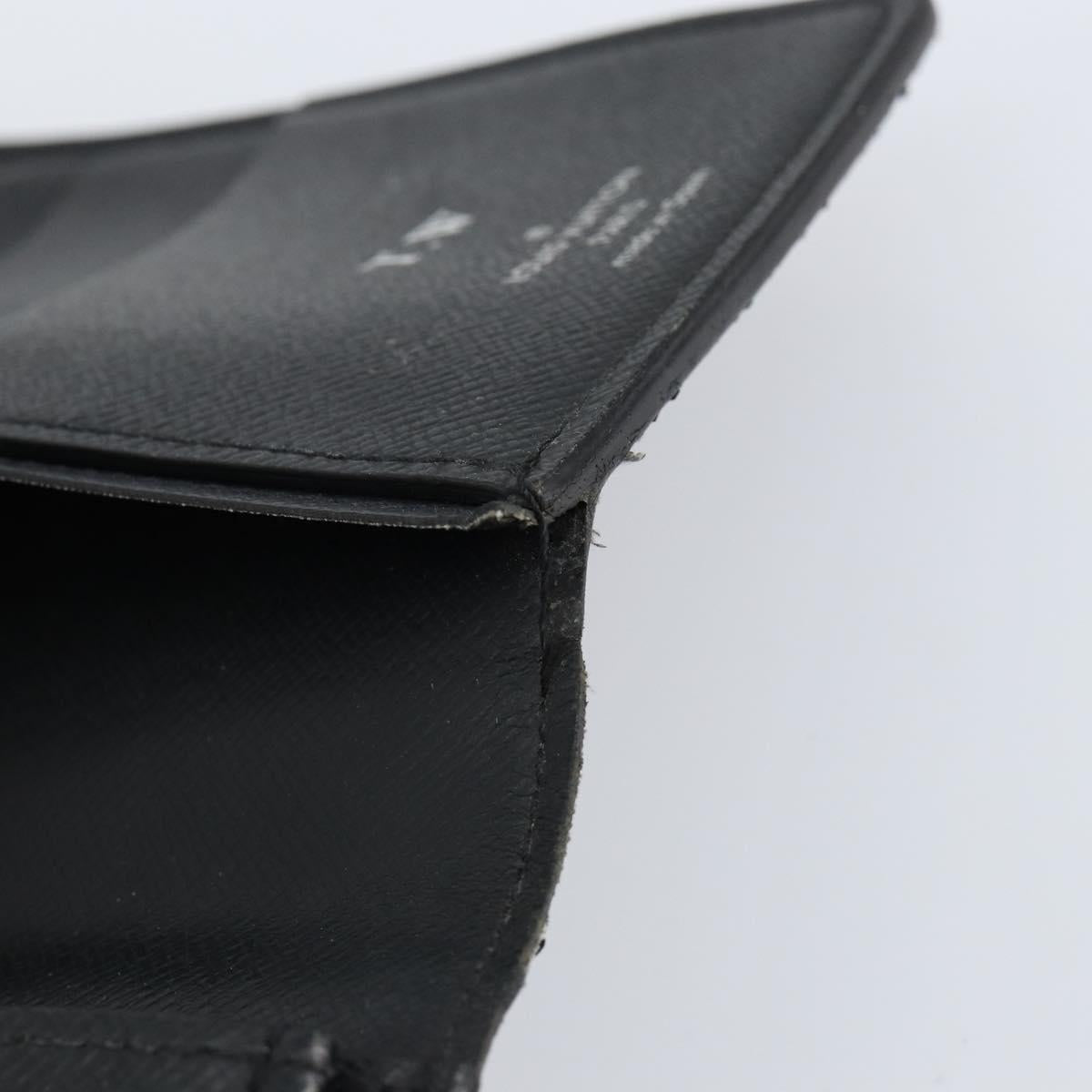 LOUIS VUITTON Damier Graphite Brazza Portefeuille NM Wallet N60435 Auth 146091