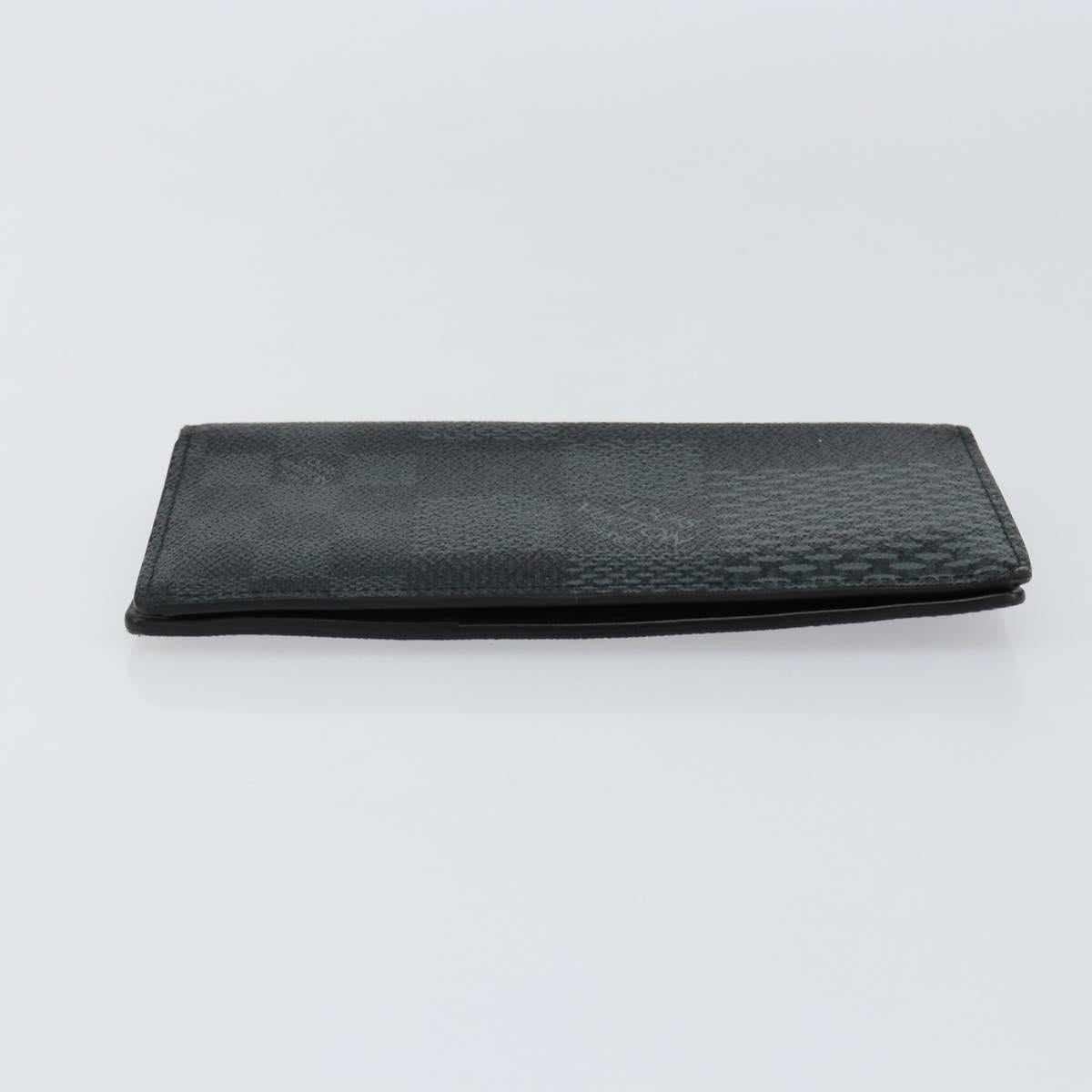LOUIS VUITTON Damier Graphite Brazza Portefeuille NM Wallet N60435 Auth 146091