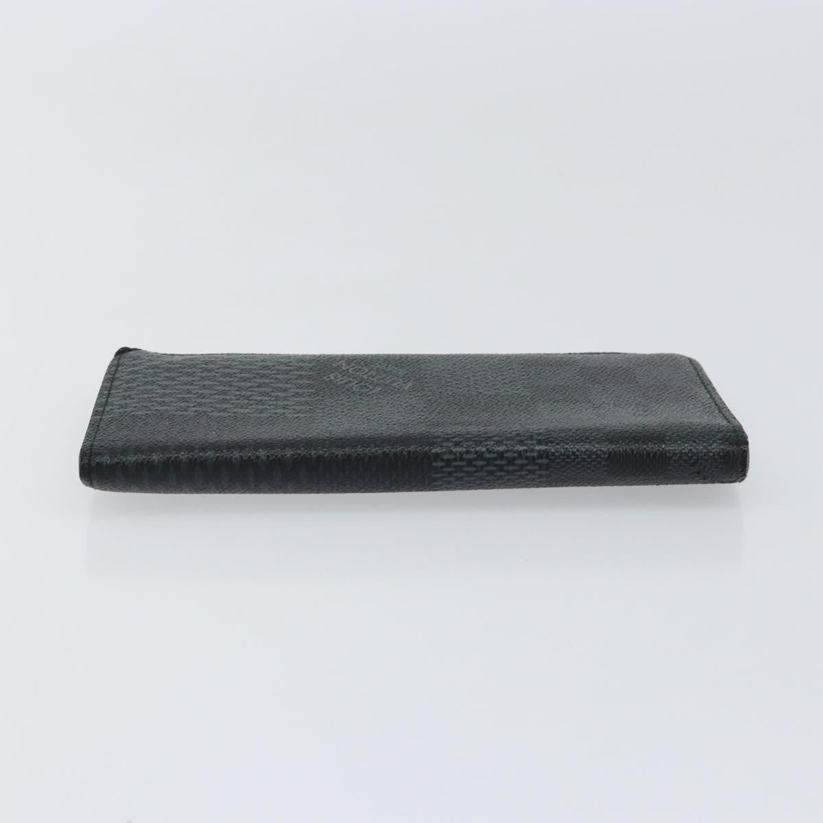 LOUIS VUITTON Damier Graphite Brazza Portefeuille NM Wallet N60435 Auth 146091