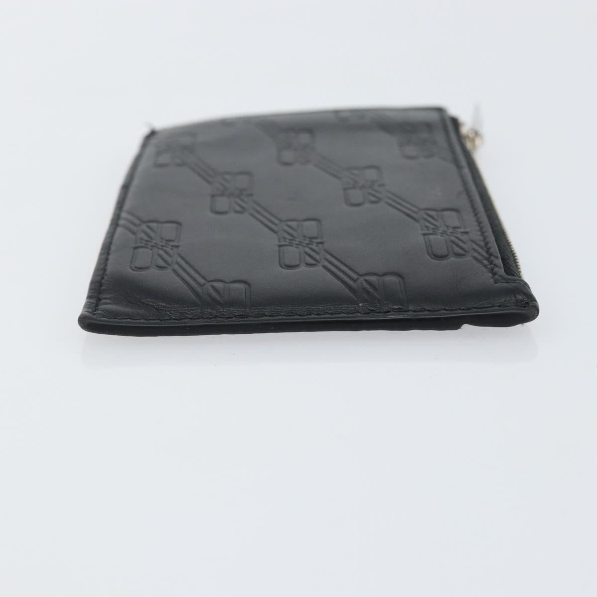 BALENCIAGA Card Case Leather Black 717784 Auth 146092